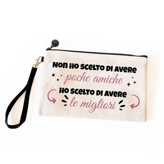 Pochette Migliori Amiche personalizzata con nome o piccola dedica