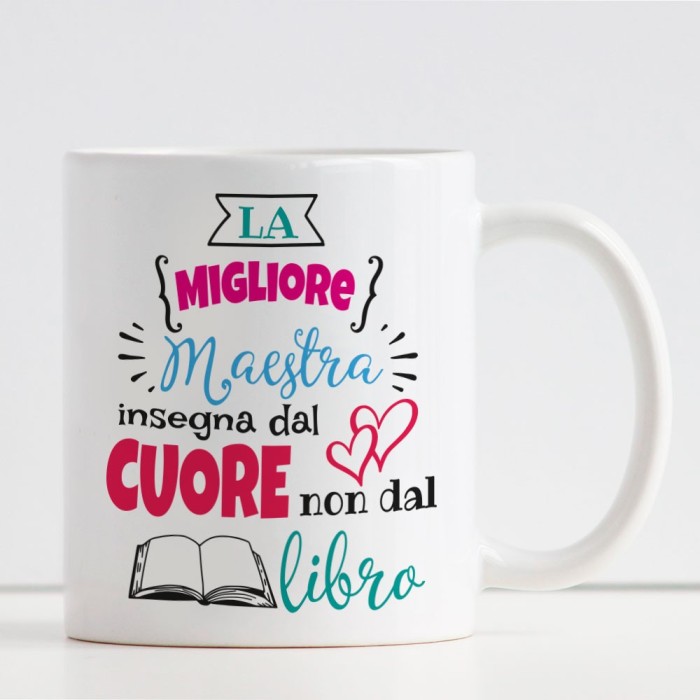 Tazza La Migliore Maestra personalizzata con nome e classe