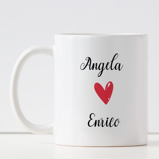Tazza personalizzata innamorati "Sei la mia persona e lo sarai per sempre" con nomi