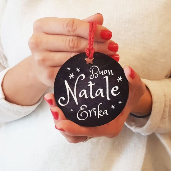 Addobbo natalizio ( pallina di Natale ) , personalizzato con nome