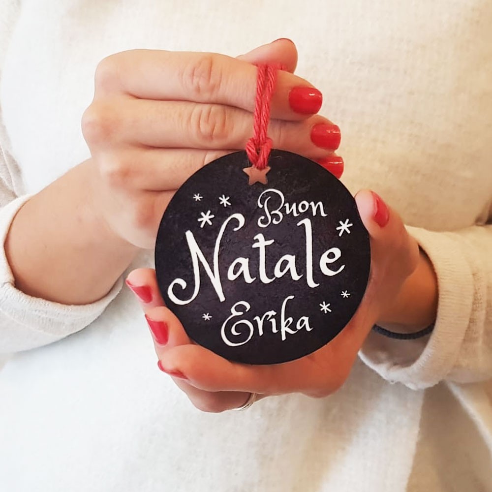 Addobbo natalizio ( pallina di Natale ) , personalizzato con nome