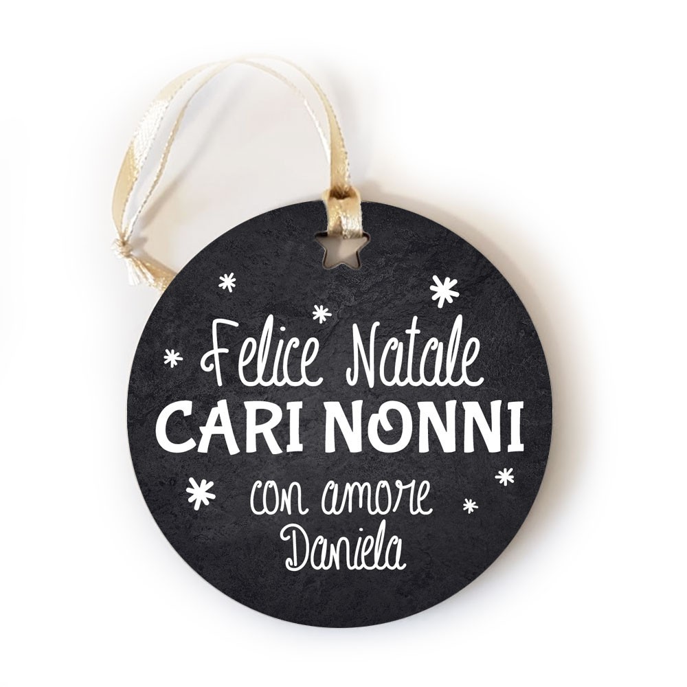Addobbo pallina per l'albero di Natale per i nonni, personalizzato con nome