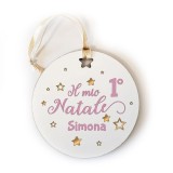 Addobbo albero Natale pallina Natale Il mio Primo Natale con nome