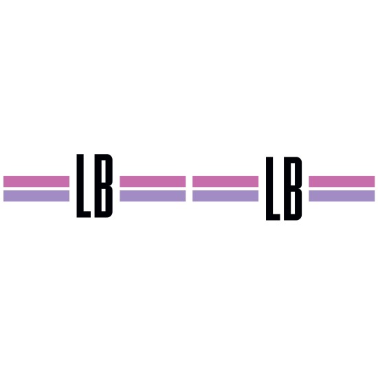 Borraccia personalizzata con iniziali e righe colorate
