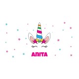 Borraccia personalizzata con unicorno, stelle e nome per bambini