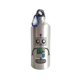 Borraccia personalizzata con robot e nome per bambini