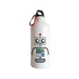 Borraccia personalizzata con robot e nome per bambini