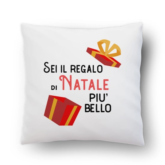 Cuscino per la persona che ami "Sei il regalo di Natale più bello" personalizzato con nome
