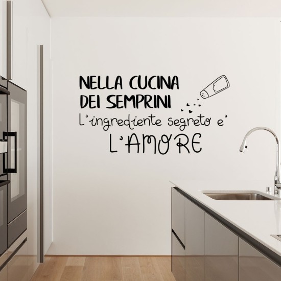 Adesivo murale personalizzato l'ingrediente segreto è l'amore