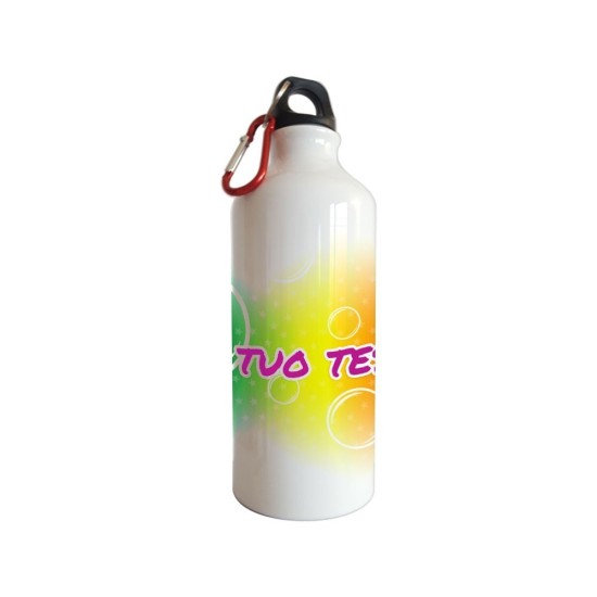 Borraccia da bambini multicolor bolle e nome