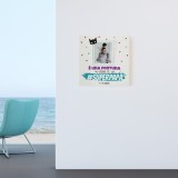 Quadro in tela canvas personalizzato con foto e testo per un super papà