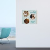 Quadro in tela canvas per il papà, personalizzato con tre foto e nome