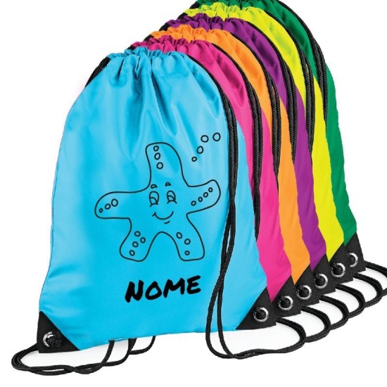 Zainetto personalizzato con stella marina e nome
