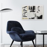 Quadro in tela canvas per il migliore papà del mondo, personalizzato con foto e nome