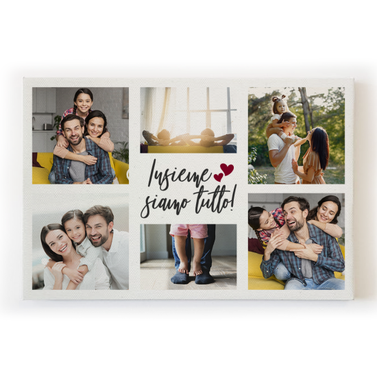 Quadro canvas stampa su tela con 6 foto