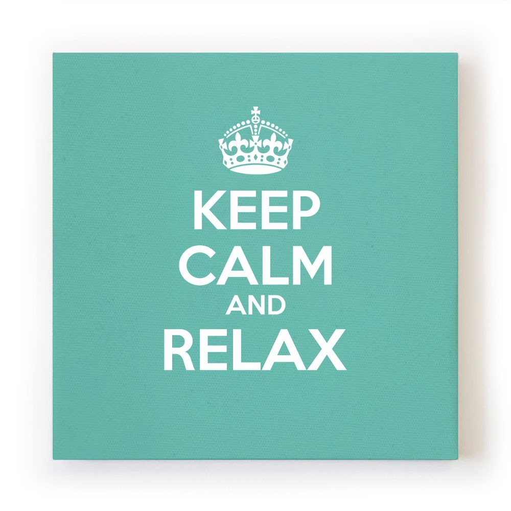 Quadro in tela canvas KEEP CALM con testo personalizzato