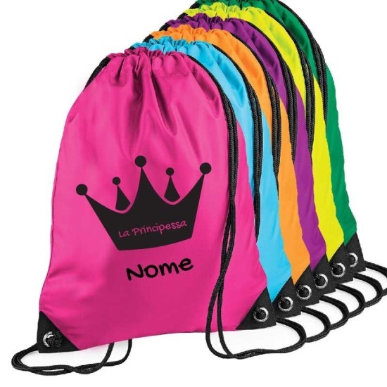 Zainetto personalizzato con corona e nome
