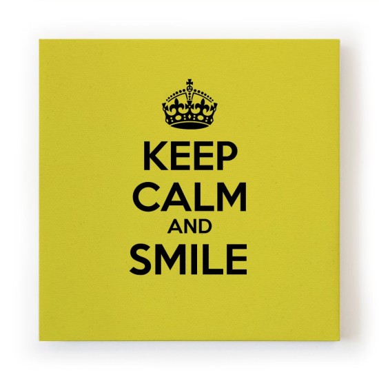 Quadro in tela canvas KEEP CALM con testo personalizzato