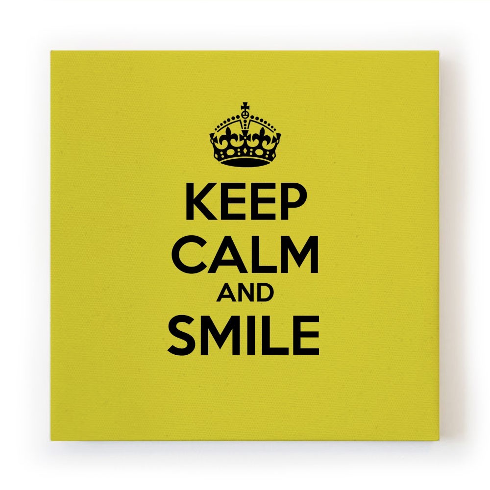Quadro in tela canvas KEEP CALM con testo personalizzato
