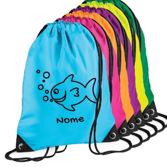 Zainetto personalizzato con pesce e nome