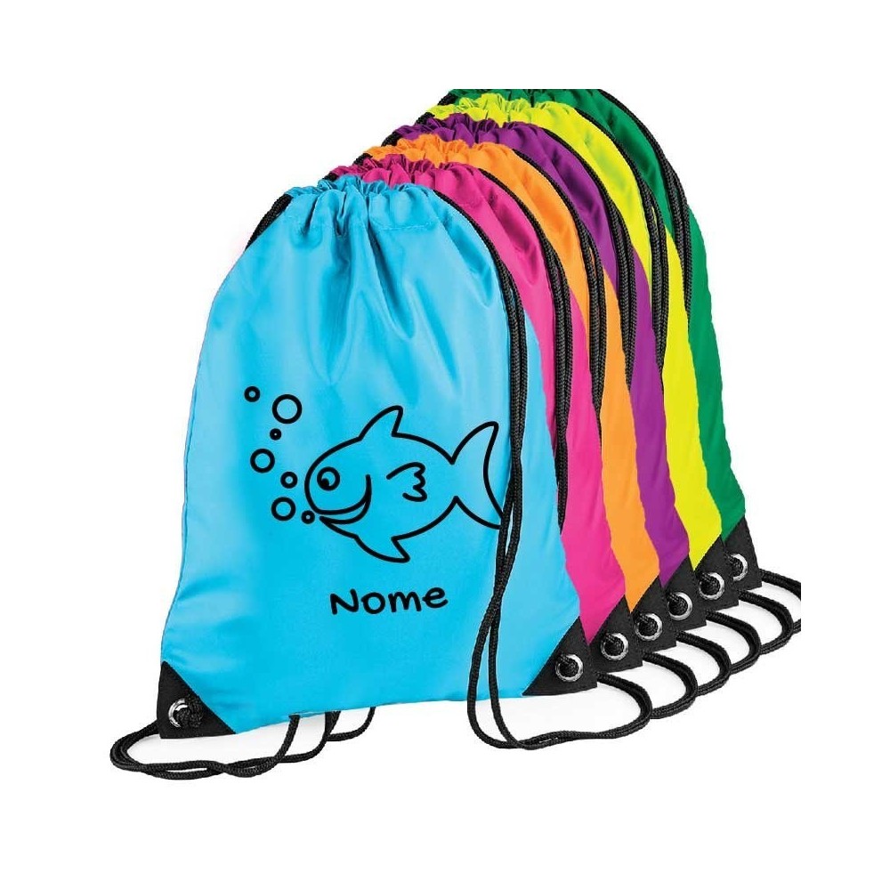 Zainetto personalizzato con pesce e nome