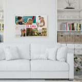 Quadro in tela canvas TI AMO, personalizzato con  quattro foto