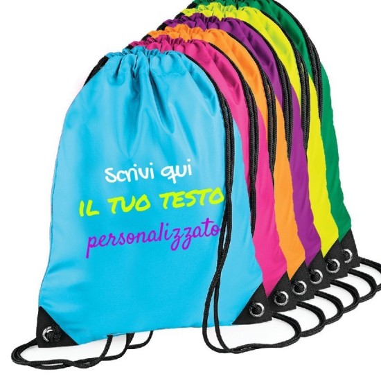 Zainetto personalizzato con turbo macchina e nome
