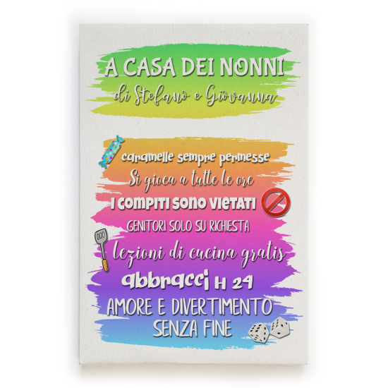 quadro regole a casa dei nonni