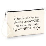 Pochette personalizzata per la mamma "A te che non hai mai chiesto un grazie"