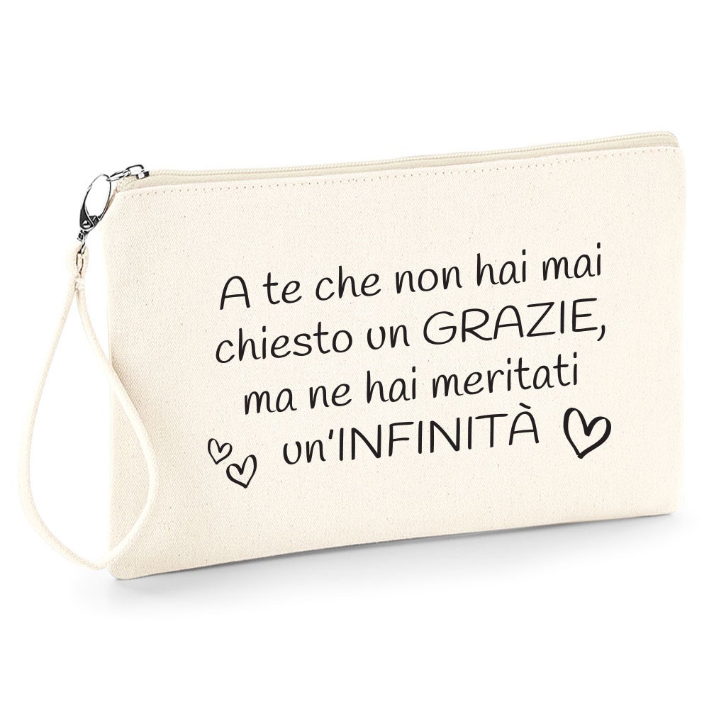 Pochette personalizzata per la mamma "A te che non hai mai chiesto un grazie"