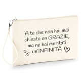 Pochette personalizzata per la mamma "A te che non hai mai chiesto un grazie"