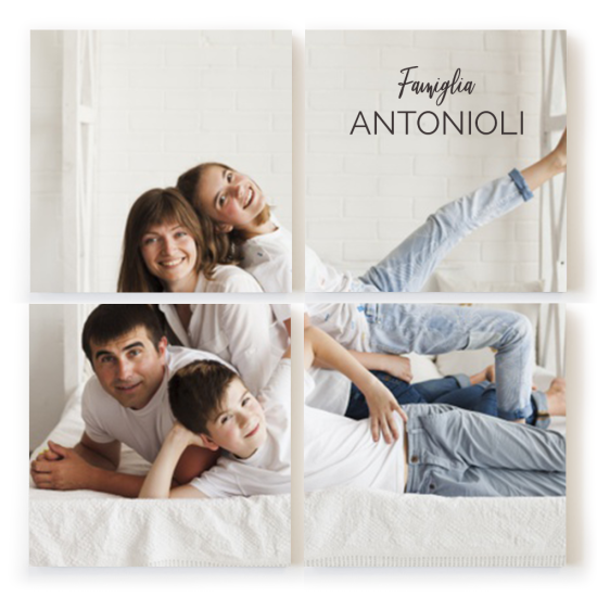 Quadro foto in tela canvas personalizzato con quattro pannelli | 2x2 Quadrato