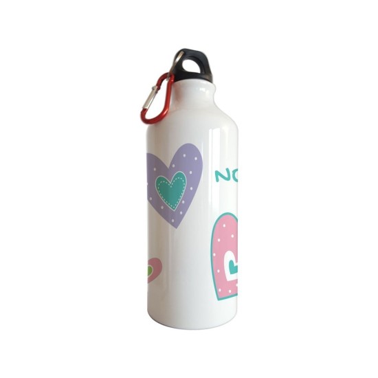 Borraccia da bambini con cuori colorati e nome