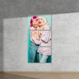 Quadro in tela canvas personalizzato a pannelli | 3x1 Rettangolare Verticale