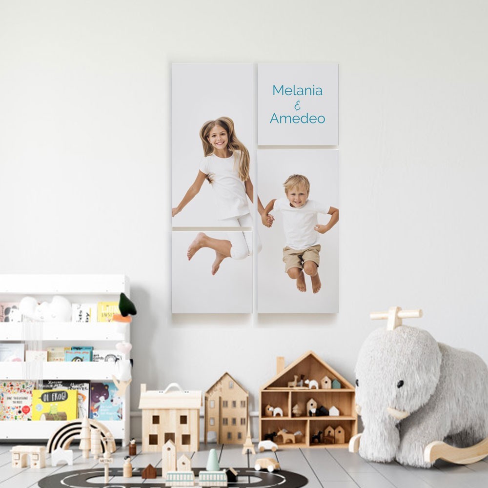 Quadro in tela canvas personalizzato a pannelli | 2x2 Rettangolare Verticale