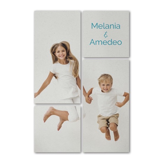 Quadro in tela canvas personalizzato a pannelli | 2x2 Rettangolare Verticale