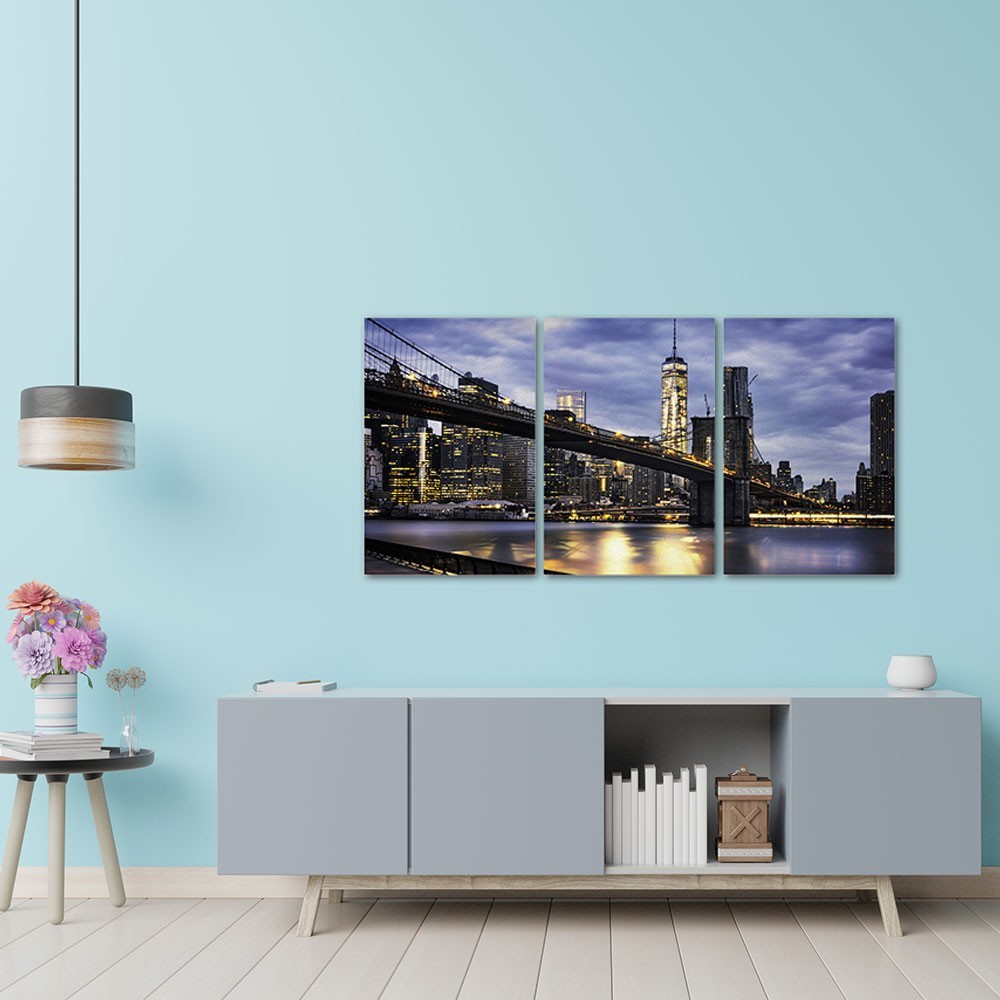 Quadro foto in tela canvas personalizzato a pannelli | 3x1 Rettangolare Orizzontale