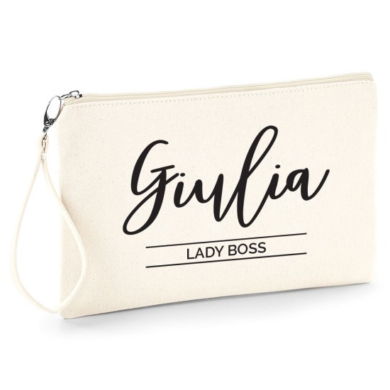 Pochette personalizzata con nome e frase