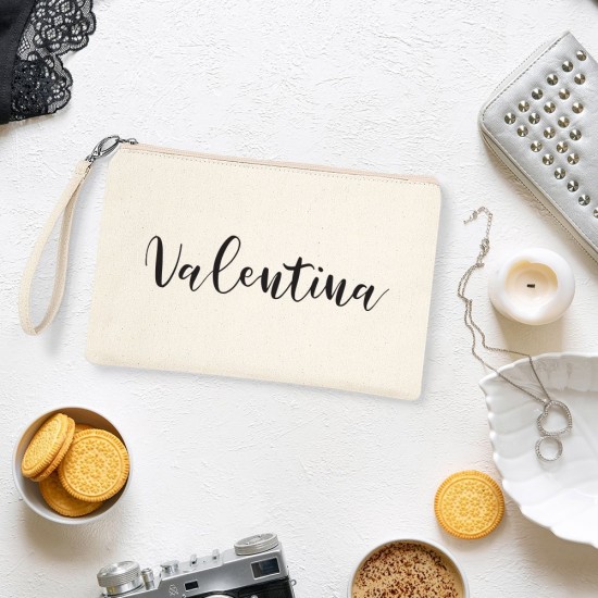 Borsa Shopper multiuso personalizzata  "Follow your dreams, they know the way" abbinata alla pochette con il nome
