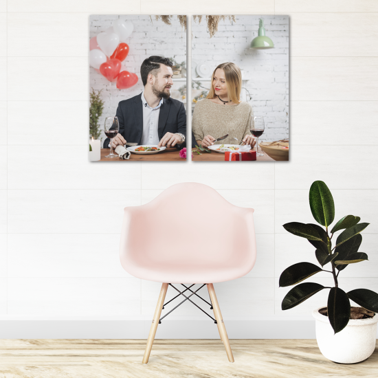 Quadro in tela canvas personalizzato con foto a pannelli | 2x1 Orizzontale