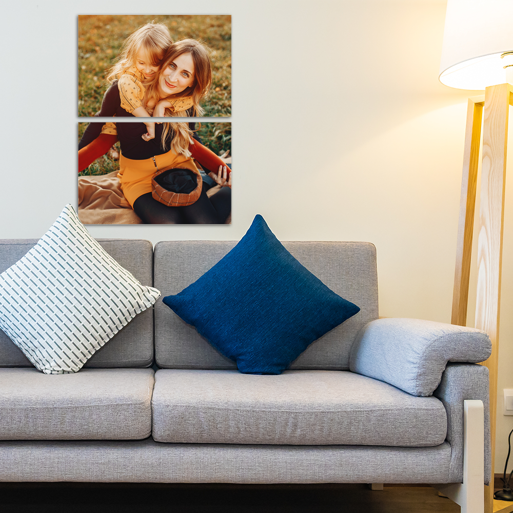 Quadro in tela canvas personalizzato con foto a pannelli | 2x1 Verticale