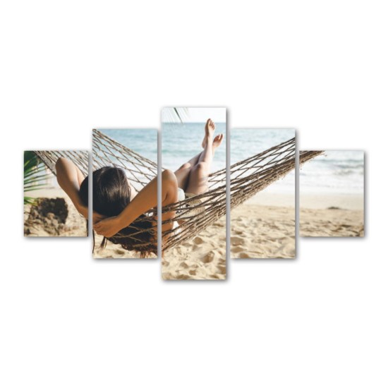 Quadro in tela canvas personalizzato a pannelli | 5x1 Moderno