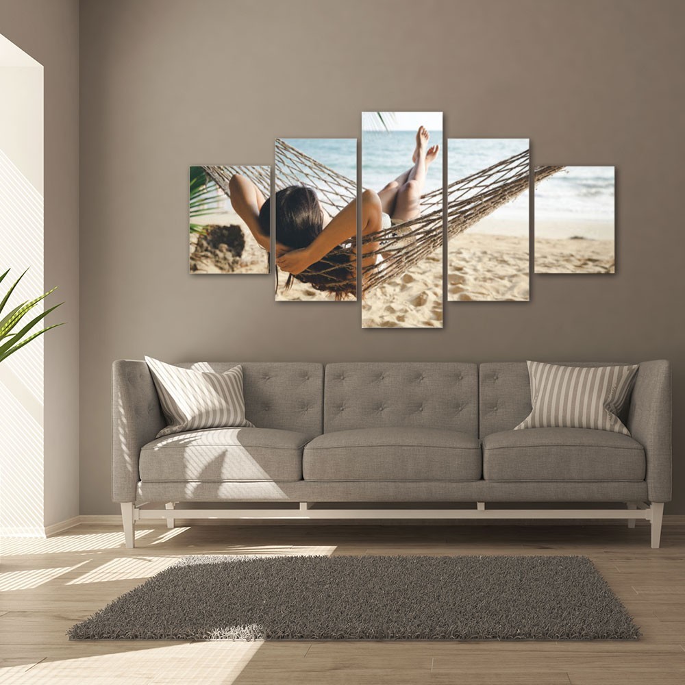 Quadro in tela canvas personalizzato a pannelli | 5x1 Moderno