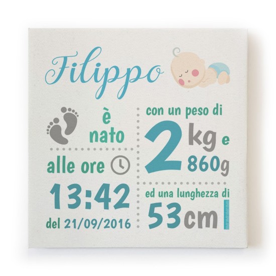 Quadro nascita bambino