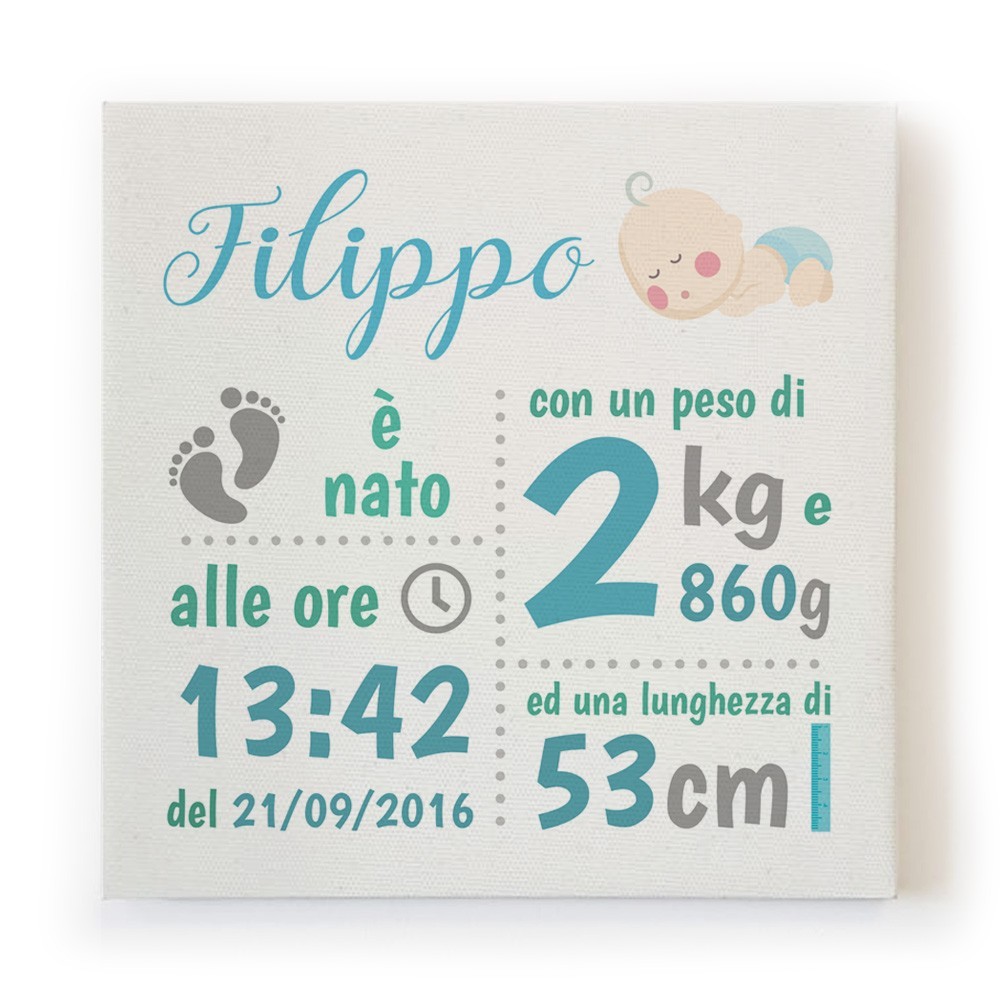 Quadro nascita bambino