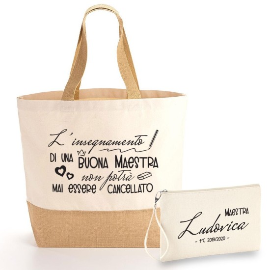 borsa shopper regalo maestra