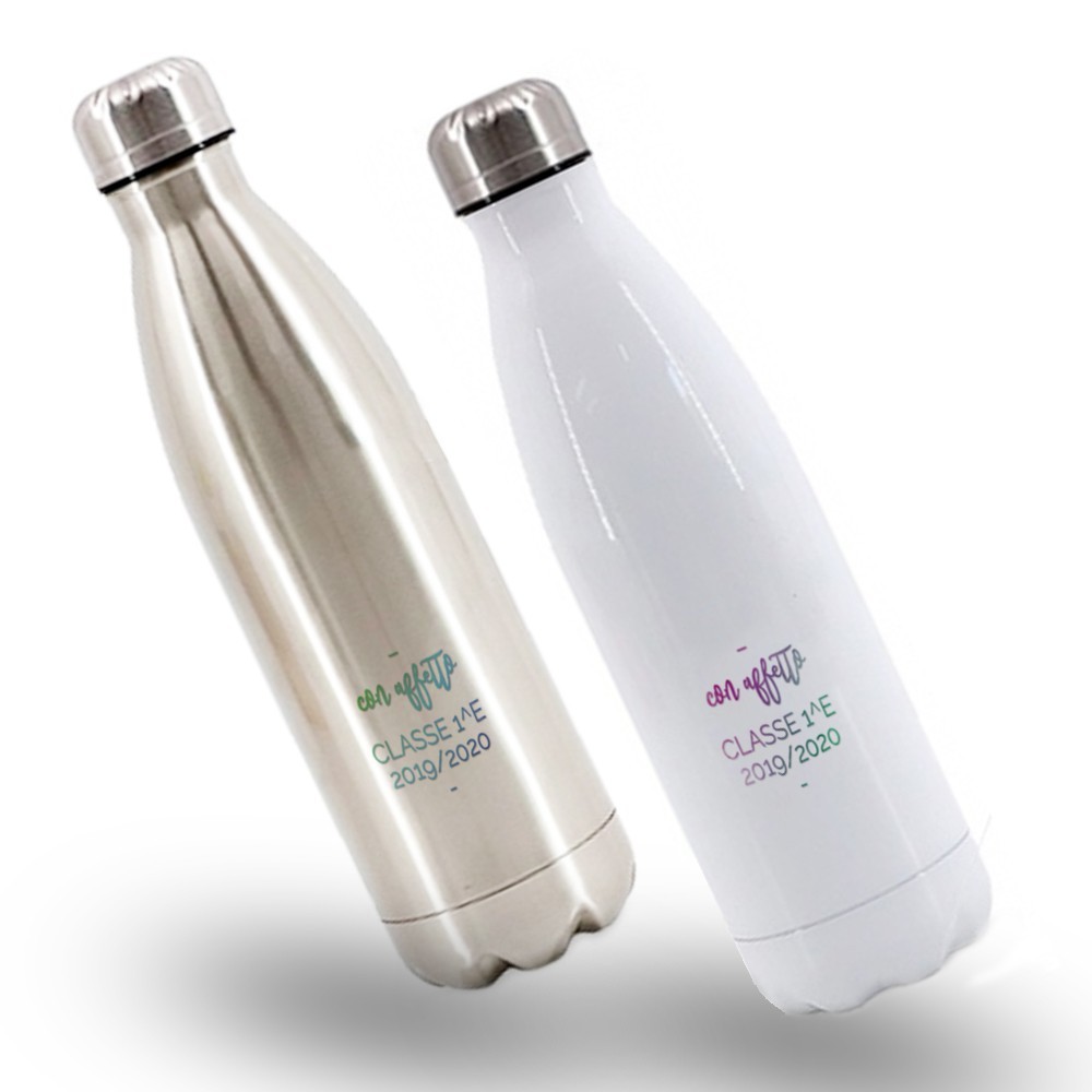 Bottiglia / Borraccia Termica in acciaio inox regalo personalizzato per la maestra o il maestro