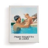 Quadro in tela canvas stile polaroid personalizzato con foto e testo