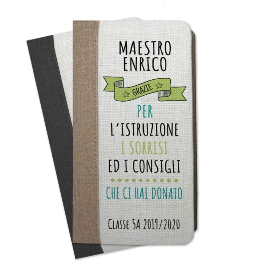taccuino personalizzato regalo maestro