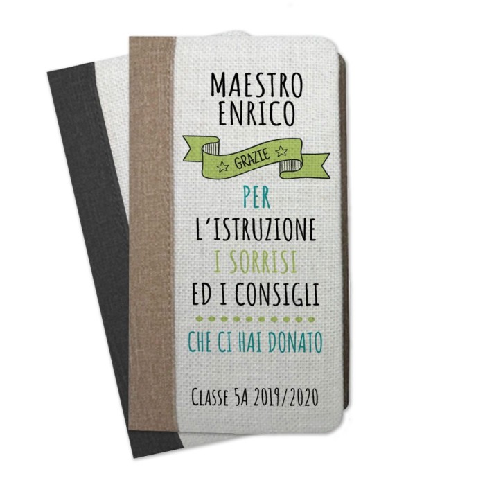 taccuino personalizzato regalo maestro
